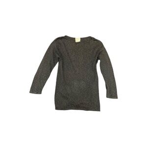 Agnes B. Gray Linen Blend Boat Neck Sweater Size L